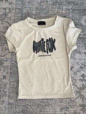 White Fox fitted tee